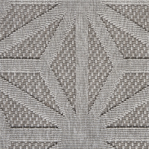 Nourison Palamos 106x142&quot Rectangle Contemporary Fabric Area Rug in Light Gray