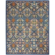 Nourison Allur 9' x 12' Navy Multicolor Fabric Bohemian Area Rug (9' x 12')