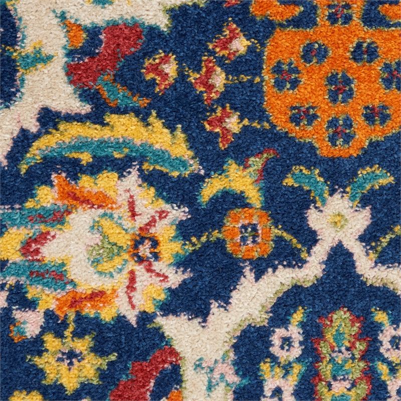 Nourison Allur 9' x 12' Navy Multicolor Fabric Bohemian Area Rug (9' x 12')