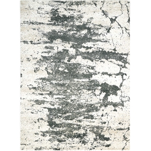 Nourison Maxell 111x153&quot Rectangle Fabric Area Rug in White/Charcoal