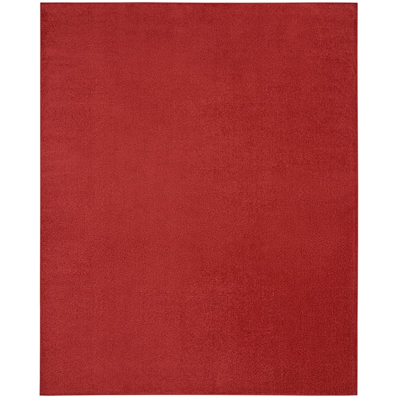 Nourison Essentials 9' x 12' Fabric Brick Red Outdoor Area Rug