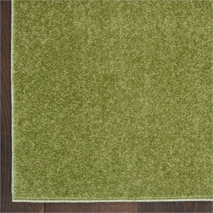 Nourison Essentials 108x144&quot Rectangle Contemporary Fabric Area Rug in Green