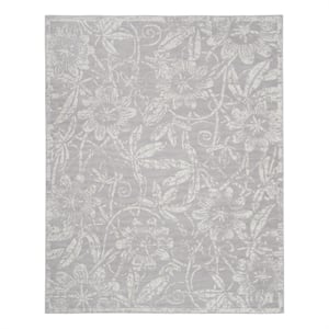 Nourison Whimsicle 8' x 12' Gray Fabric Farmhouse Area Rug (8' x 12')