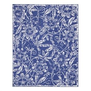 Nourison Whimsicle 8' x 12' Navy Fabric Farmhouse Area Rug (8' x 12')