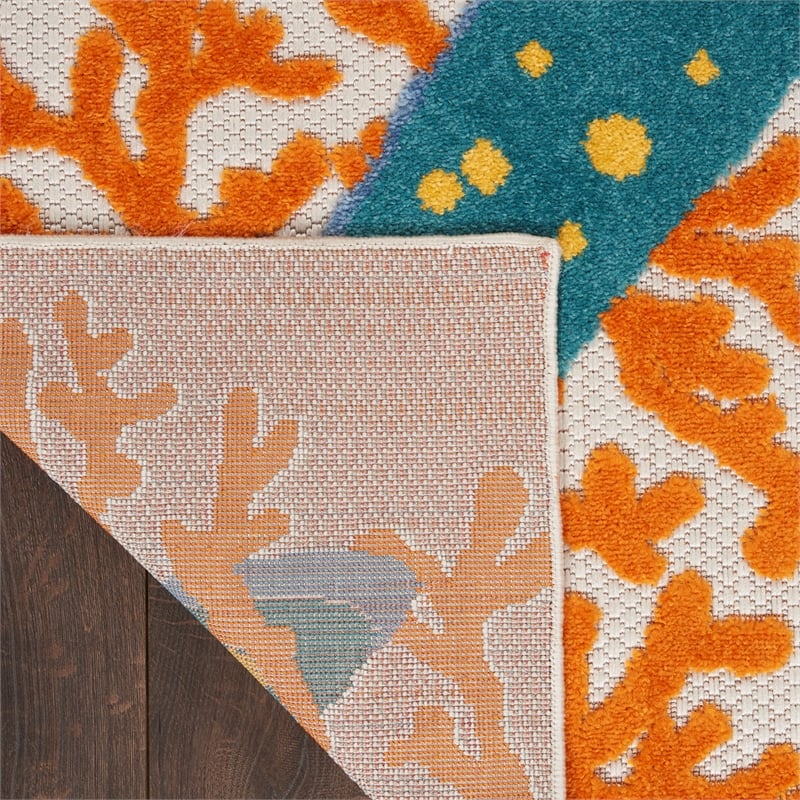 Nourison Aloha 2' x 6' Multicolor Outdoor Indoor/Outdoor Rug