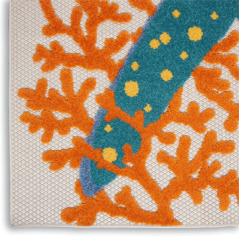 Nourison Aloha 2' x 6' Multicolor Outdoor Indoor/Outdoor Rug