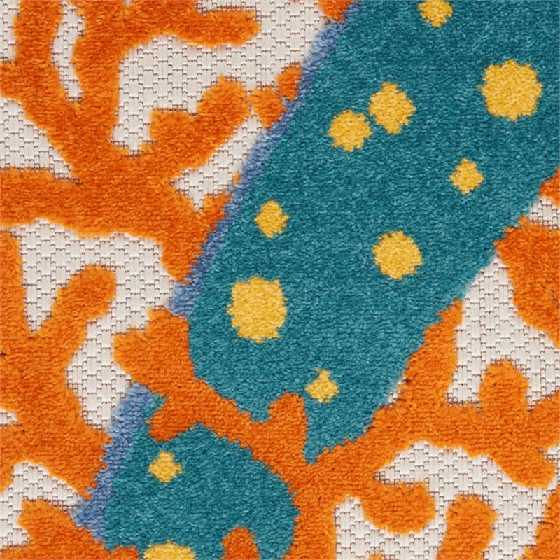 Nourison Aloha 2' x 6' Multicolor Outdoor Indoor/Outdoor Rug