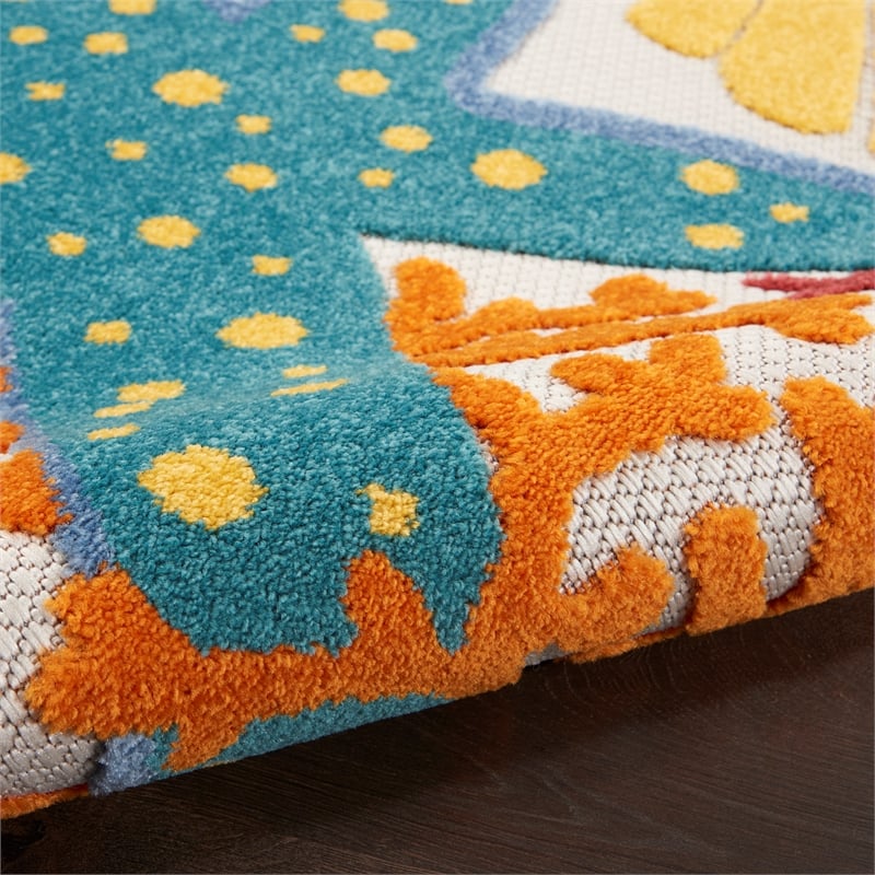Nourison Aloha 2' x 6' Multicolor Outdoor Indoor/Outdoor Rug
