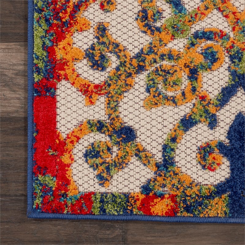 Nourison Aloha 2' x 6' Multicolor Outdoor Indoor/Outdoor Rug