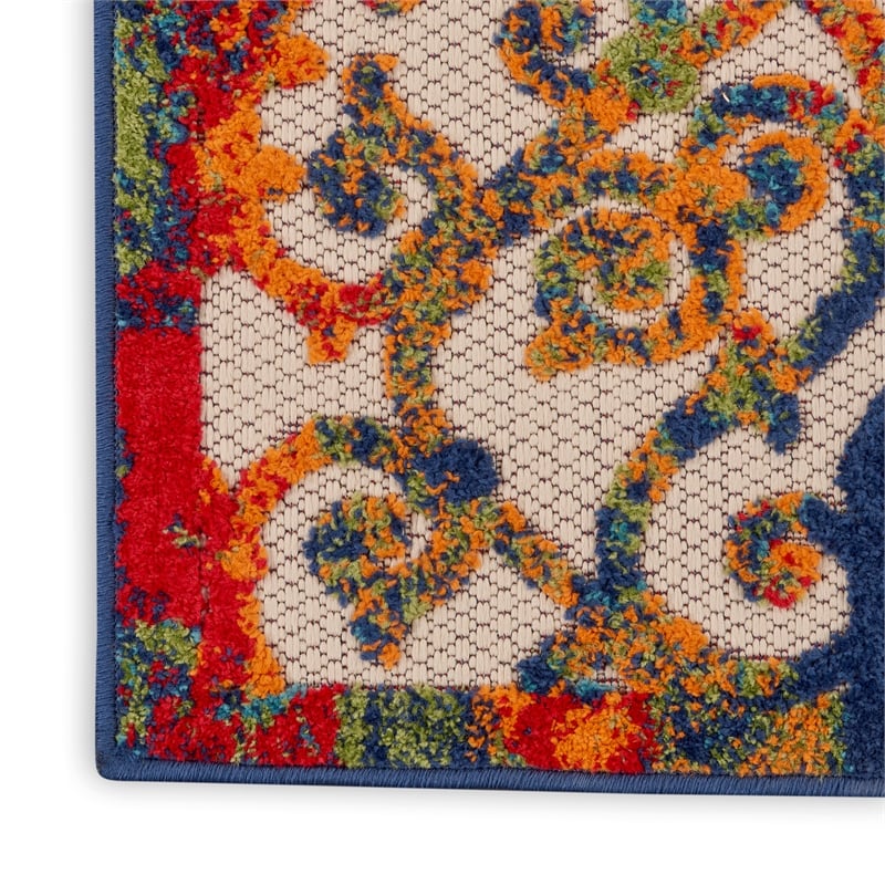 Nourison Aloha 2' x 6' Multicolor Outdoor Indoor/Outdoor Rug