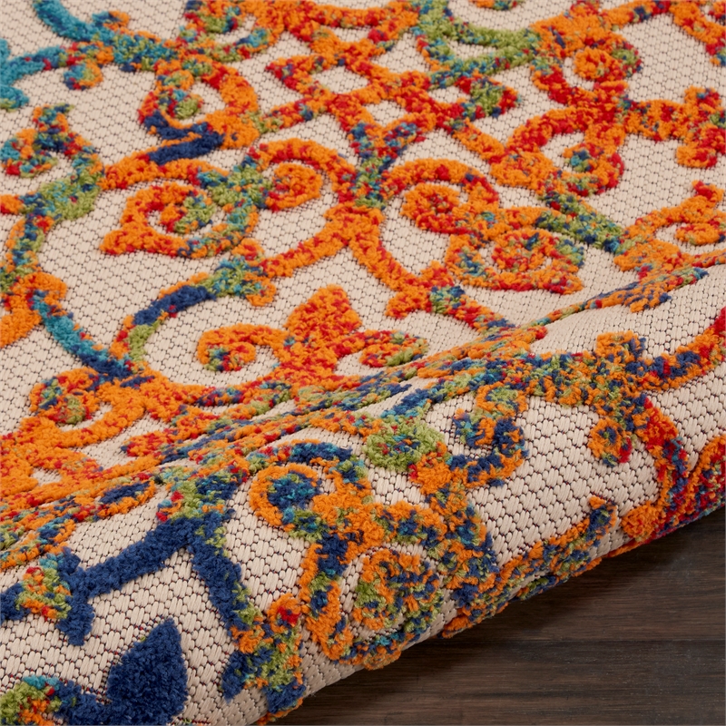Nourison Aloha 2' x 6' Multicolor Outdoor Indoor/Outdoor Rug