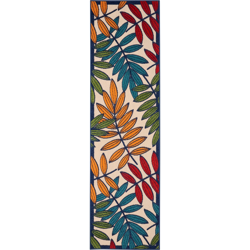 Nourison Aloha 2' x 6' Multicolor Outdoor Indoor/Outdoor Rug