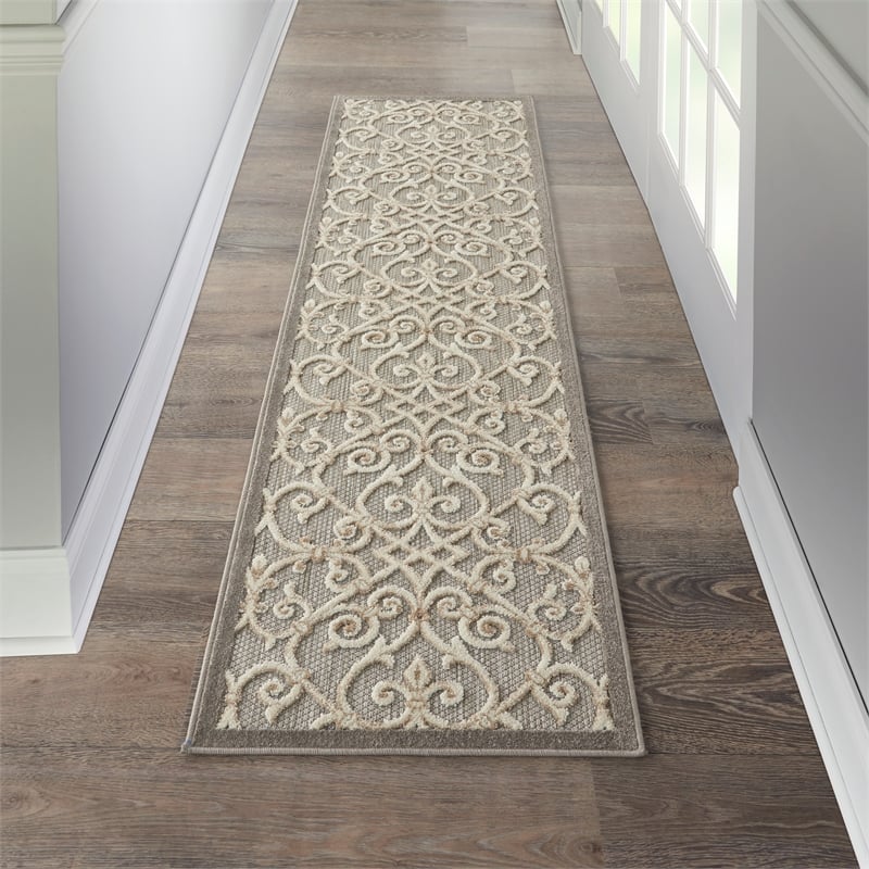 Nourison Aloha 2' x 6' Natural Outdoor Indoor/Outdoor Rug