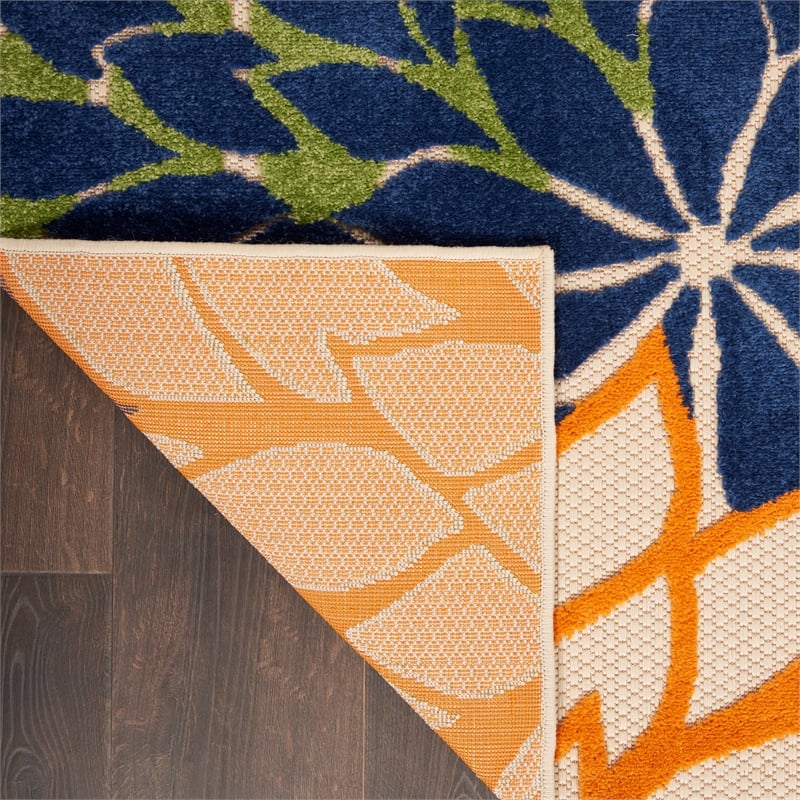 Nourison Aloha 10' x 14' Multicolor Fabric Tropical Area Rug (10' x 14')
