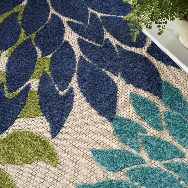Nourison Aloha 10' x 14' Multicolor Fabric Tropical Area Rug (10' x 14')