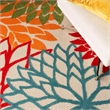 Nourison Aloha 5' x Square Green Fabric Tropical Area Rug (5' Square)