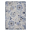 Nourison Aloha 12' x 15' Blue Gray Fabric Farmhouse Area Rug (12' x 15')