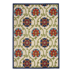 Nourison Aloha 3'6&quot x 5'6&quot Blue/Multicolor Outdoor Indoor/Outdoor Rug