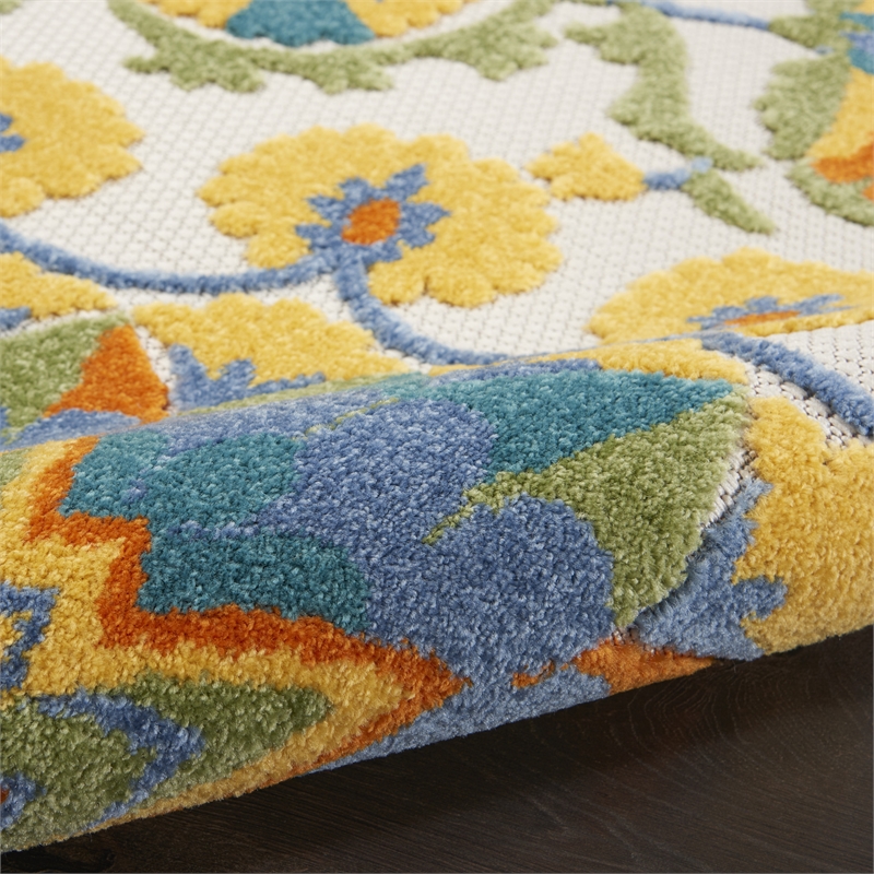 Nourison Aloha 12' x 15' Multicolor Outdoor Indoor/Outdoor Rug Polypropylene