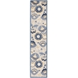 Nourison Aloha 12' Runner Blue Gray Fabric Farmhouse Area Rug (12' Runner)