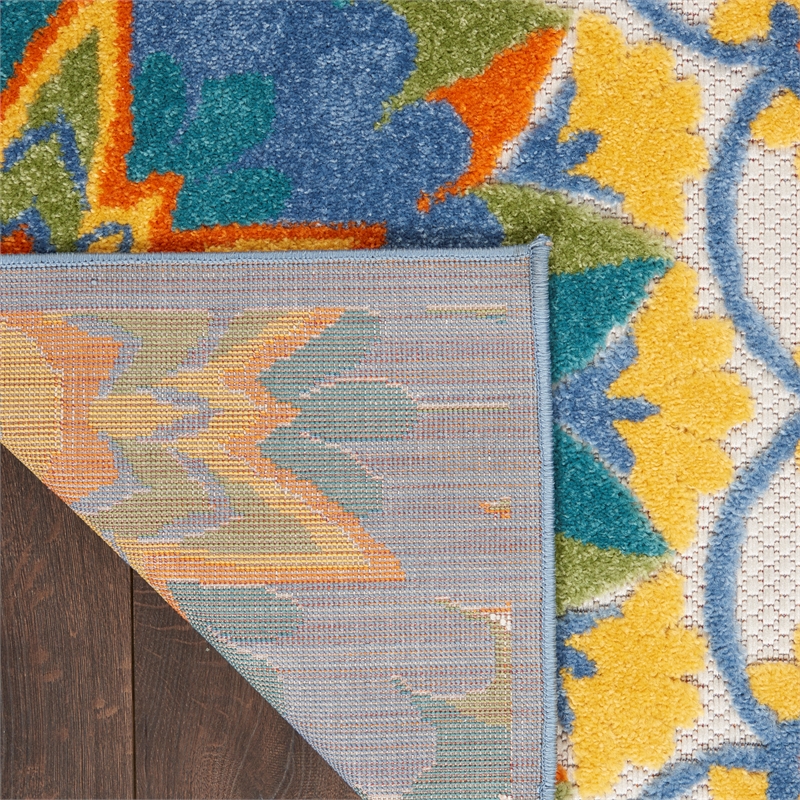 nourison aloha 2'8&quot x 4' multicolor outdoor indoor/outdoor rug