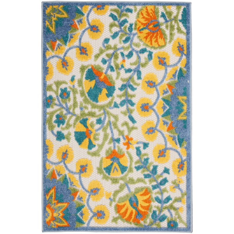 Nourison Aloha 2'8&quot x 4' Multicolor Outdoor Indoor/Outdoor Rug