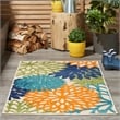 Nourison Aloha 3' x 4' Multicolor Fabric Tropical Area Rug (3' x 4')