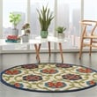 Nourison Aloha 4' x ROUND Blue/Multicolor Outdoor Indoor/Outdoor Rug
