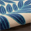 Nourison Aloha 6' x 9' Navy Blue and White Fabric Tropical Area Rug (6' x 9')