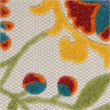 Nourison Aloha 5' x 8' Ivory Multicolor Fabric Farmhouse Area Rug (5' x 8')