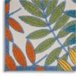 Nourison Aloha 6' x 9' Ivory Multicolor Fabric Tropical Area Rug (6' x 9')