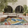 Nourison Aloha 6' x 9' Ivory Multicolor Fabric Tropical Area Rug (6' x 9')
