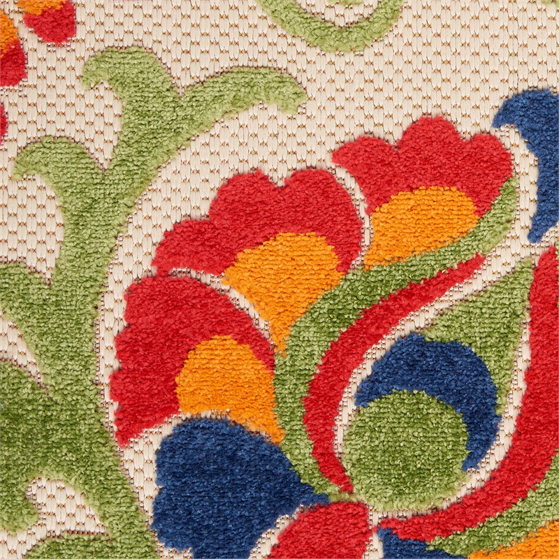 Nourison Aloha 5' x 8' Multicolor Fabric Farmhouse Area Rug (5' x 8')