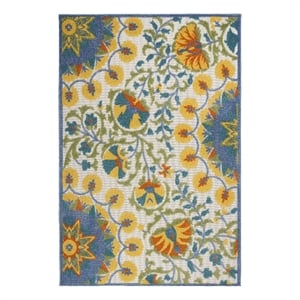 Nourison Aloha 6' x 9' Multicolor Outdoor Indoor/Outdoor Rug Polypropylene