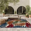 Nourison Aloha 6' x 9' Multicolor Fabric Tropical Area Rug (6' x 9')