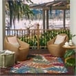 Nourison Aloha 6' x 9' Multicolor Fabric Tropical Area Rug (6' x 9')