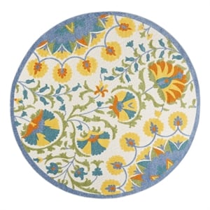 Nourison Aloha 7'10&quot x round Multicolor Outdoor Indoor/Outdoor Rug Polypropylene