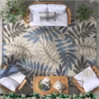 Nourison Aloha 7' x 10' Gray/Blue Outdoor Indoor/Outdoor Rug Polypropylene