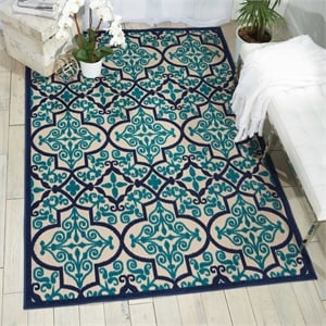 Nourison Aloha 9'6&quot x 13' Navy Outdoor Indoor/Outdoor Rug