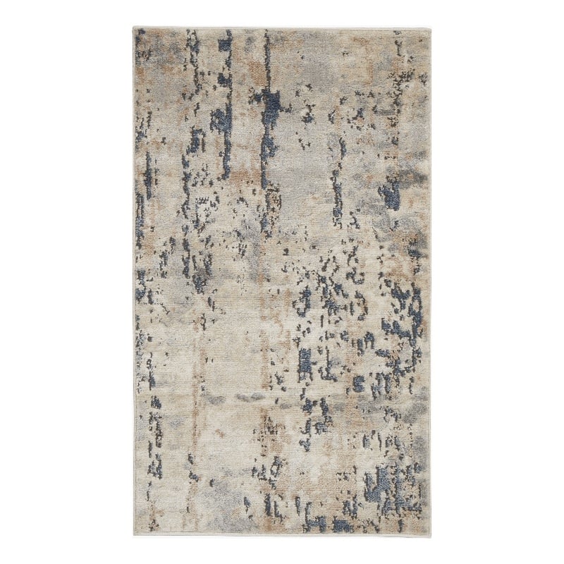 Nourison Concerto 2' x 4' Beige Gray Fabric Modern Area Rug (2' x 4')