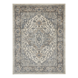 Nourison Concerto 8' x 10' Ivory Gray Fabric Farmhouse Area Rug (8' x 10')
