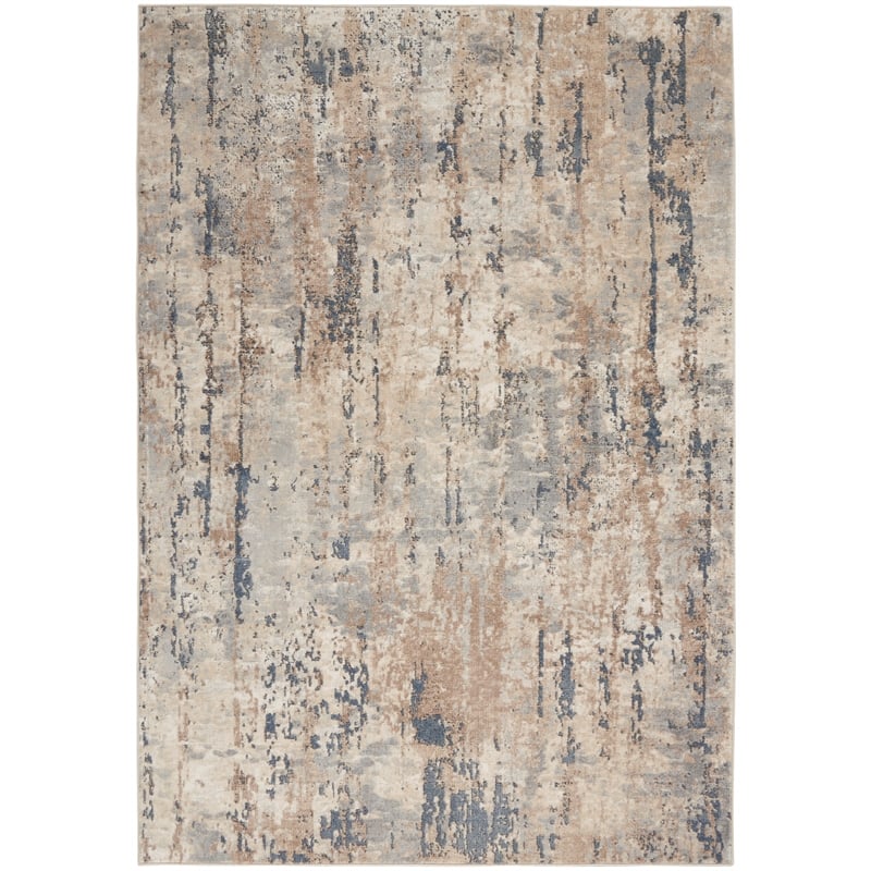 Nourison Concerto 4' x 6' Beige Gray Fabric Modern Area Rug (4' x 6')