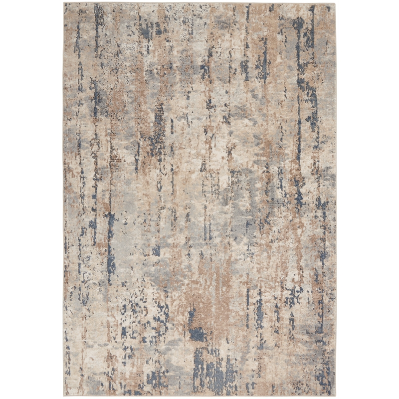 Nourison Concerto 4' x 6' Beige Gray Fabric Modern Area Rug (4' x 6')