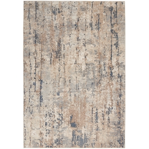 Nourison Concerto 4' x 6' Beige Gray Fabric Modern Area Rug (4' x 6')