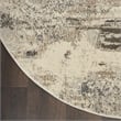 Nourison Celestial 4' x ROUND Ivory/Gray Modern Indoor Rug