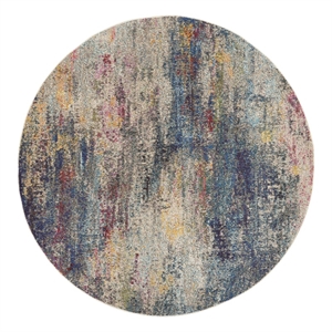 Nourison Celestial 7'10&quot x round Multicolor Modern Indoor Rug