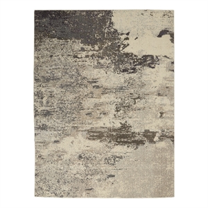 nourison celestial 9' x 12' ivory/grey modern indoor rug