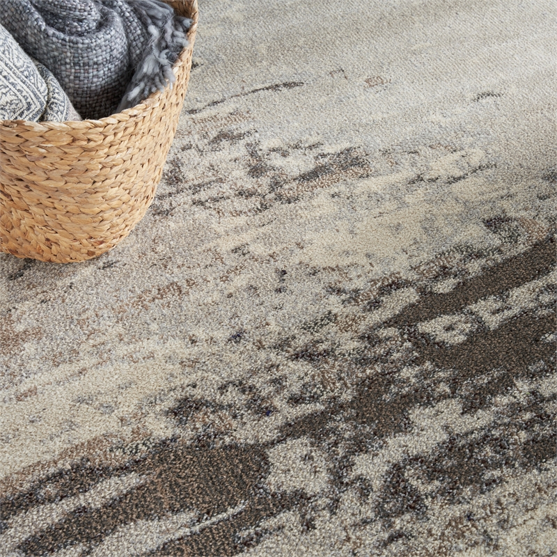 Nourison Celestial 10' x 14' Ivory/Gray Modern Indoor Rug