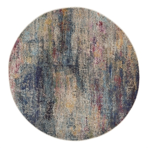 Nourison Celestial 4' x round Multicolor Modern Indoor Rug
