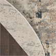 Nourison Concerto 5' x Round Beige Gray Fabric Modern Area Rug (5' Round)